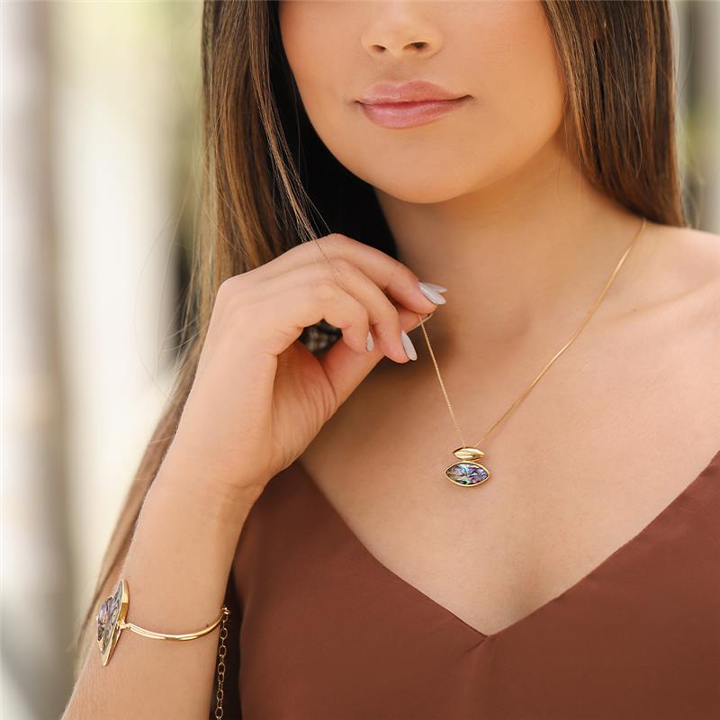 Conjunto Brilhato Pedras Naturais Brasileiras — Folheado a Ouro