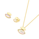 CONJUNTO FOLHEADO A OURO