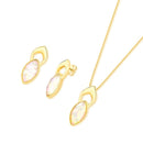 CONJUNTO FOLHEADO A OURO