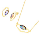 CONJUNTO FOLHEADO A OURO