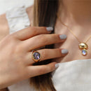 CONJUNTO FOLHEADO A OURO