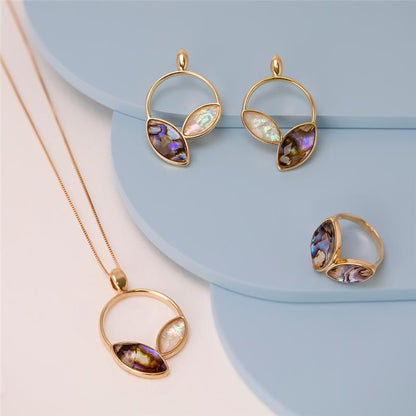 Conjunto Brilhato Pedras Naturais Brasileiras — Folheado a Ouro