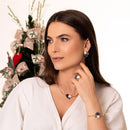 CONJUNTO FOLHEADO A OURO