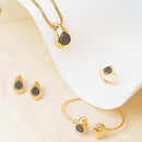 CONJUNTO FOLHEADO A OURO