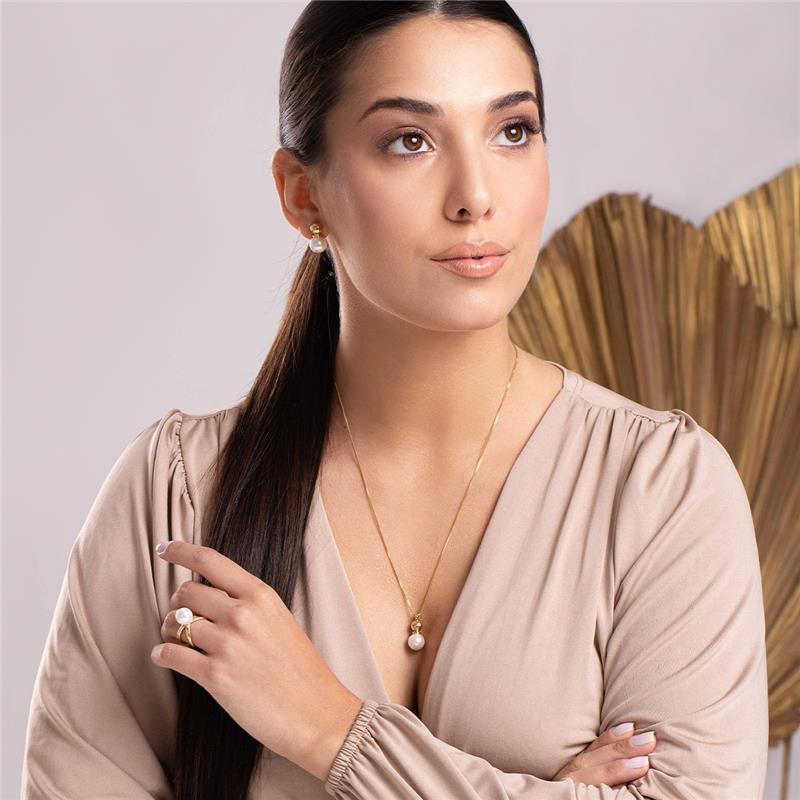 Conjunto Brilhato Pedras Naturais Brasileiras — Folheado a Ouro