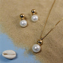 CONJUNTO FOLHEADO A OURO