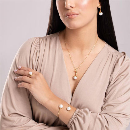Conjunto Brilhato Pedras Naturais Brasileiras — Folheado a Ouro