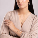 CONJUNTO FOLHEADO A OURO