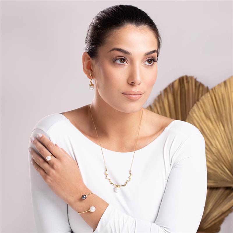 Conjunto Brilhato Pedras Naturais Brasileiras — Folheado a Ouro