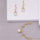 CONJUNTO FOLHEADO A OURO