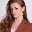 CONJUNTO FOLHEADO A OURO