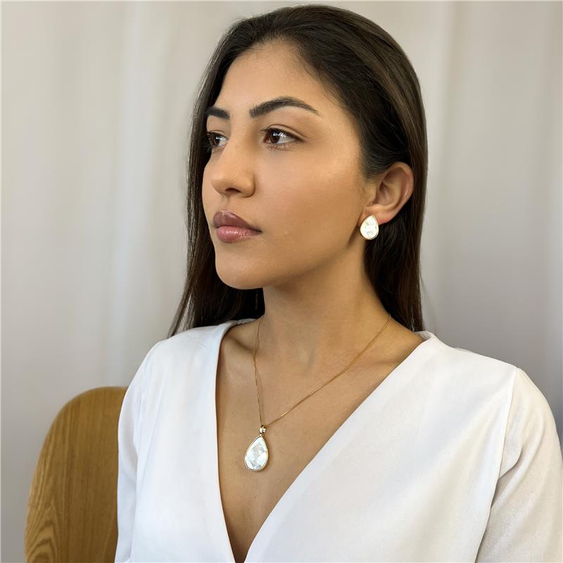 Conjunto Brilhato Pedras Naturais Brasileiras — Folheado a Ouro