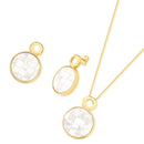 CONJUNTO FOLHEADO A OURO