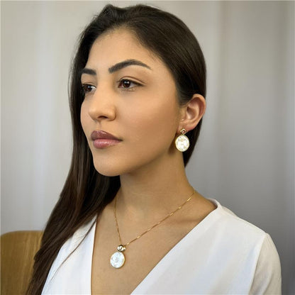 Conjunto Brilhato Pedras Naturais Brasileiras — Folheado a Ouro