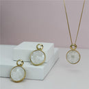 CONJUNTO FOLHEADO A OURO