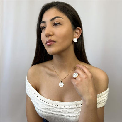 Conjunto Brilhato Pedras Naturais Brasileiras — Folheado a Ouro