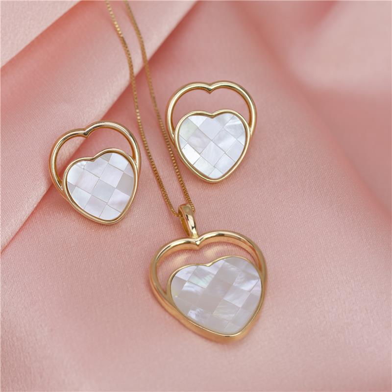 Conjunto Brilhato Pedras Naturais Brasileiras — Folheado a Ouro
