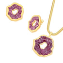 CONJUNTO FOLHEADO A OURO