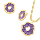 CONJUNTO FOLHEADO A OURO