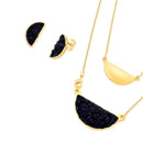 CONJUNTO FOLHEADO A OURO