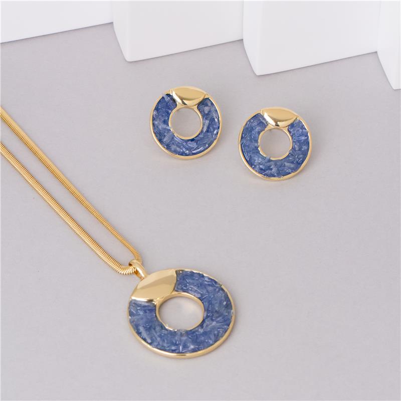 CONJUNTO FOLHEADO A OURO