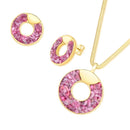 CONJUNTO FOLHEADO A OURO