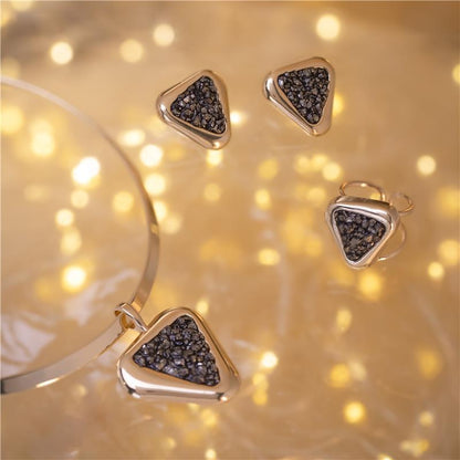 Conjunto Brilhato Pedras Naturais Brasileiras — Folheado a Ouro