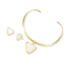 CONJUNTO FOLHEADO A OURO