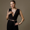 CONJUNTO FOLHEADO A OURO