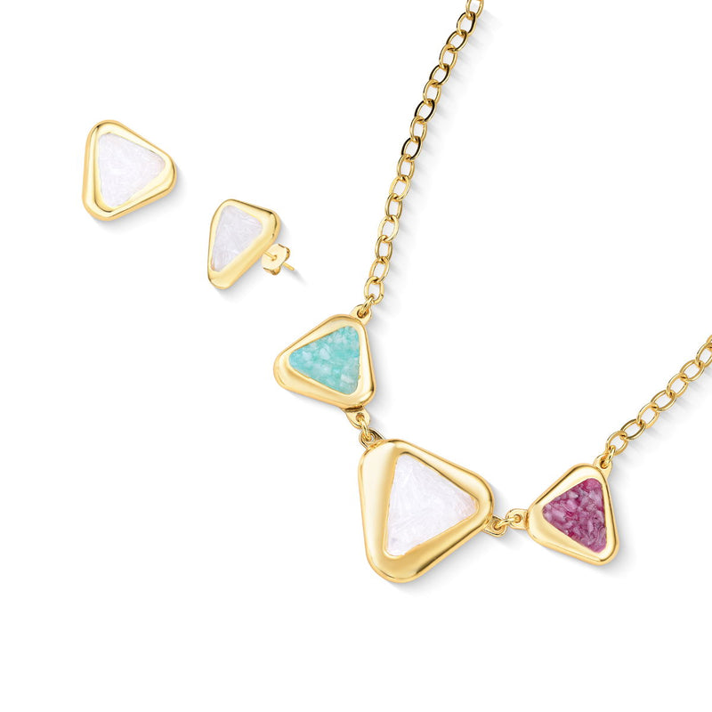 CONJUNTO FOLHEADO A OURO