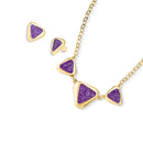 CONJUNTO FOLHEADO A OURO