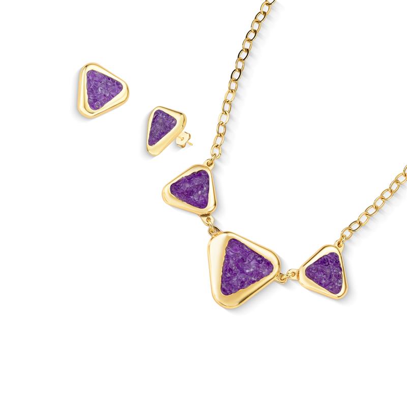 CONJUNTO FOLHEADO A OURO