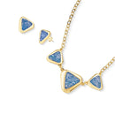 CONJUNTO FOLHEADO A OURO