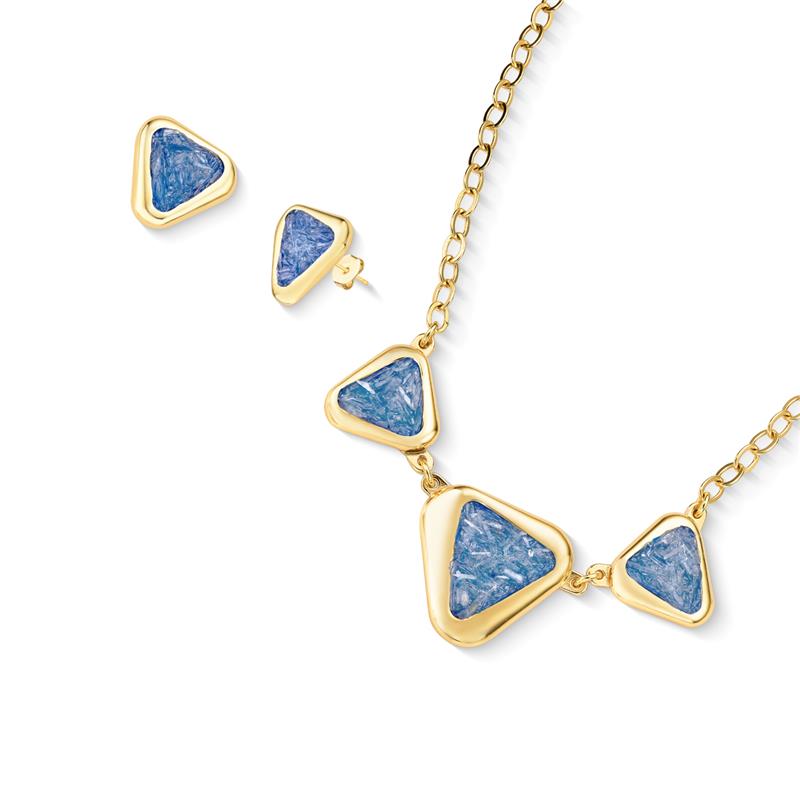 CONJUNTO FOLHEADO A OURO