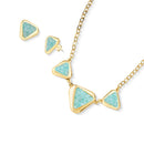 CONJUNTO FOLHEADO A OURO