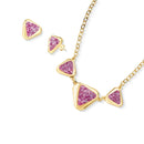 CONJUNTO FOLHEADO A OURO