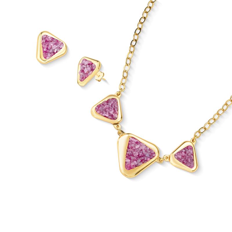 CONJUNTO FOLHEADO A OURO