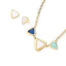 CONJUNTO FOLHEADO A OURO