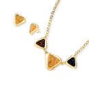 CONJUNTO FOLHEADO A OURO