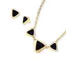 CONJUNTO FOLHEADO A OURO