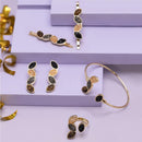 CONJUNTO FOLHEADO A OURO