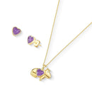 CONJUNTO FOLHEADO A OURO