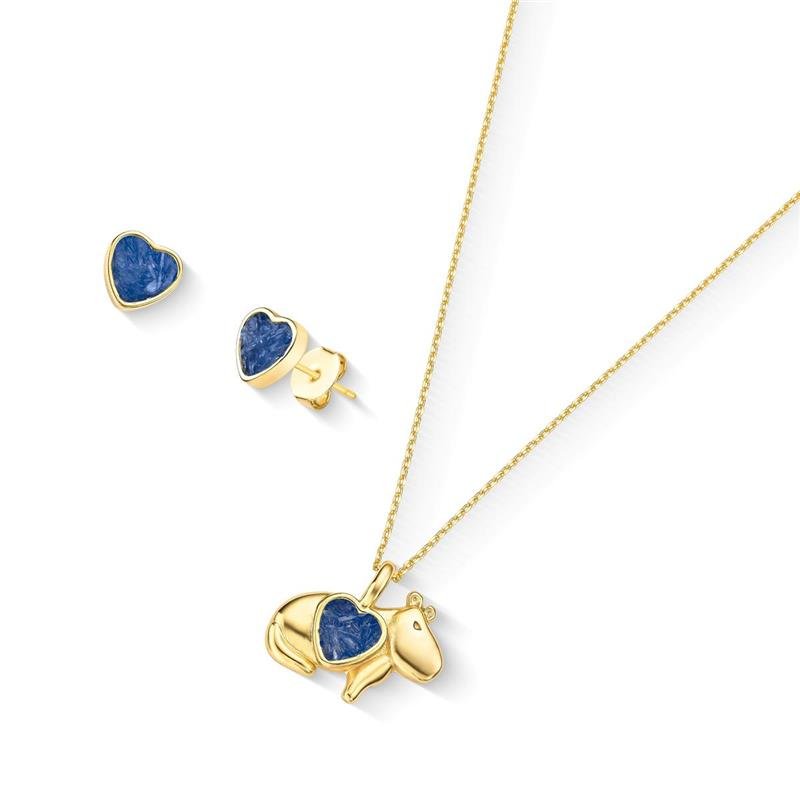 CONJUNTO FOLHEADO A OURO