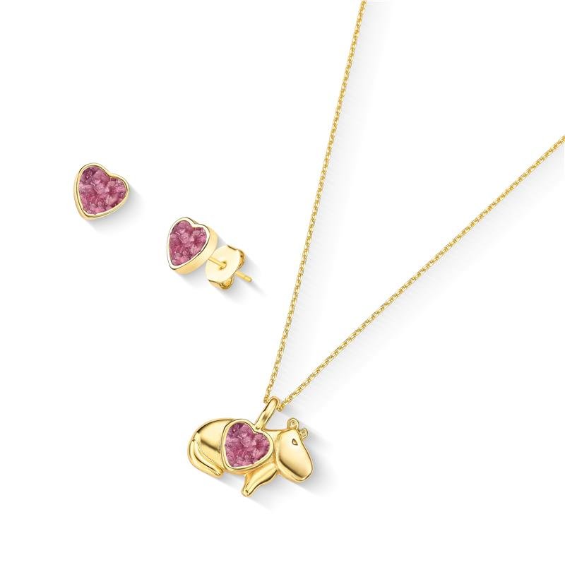 CONJUNTO FOLHEADO A OURO