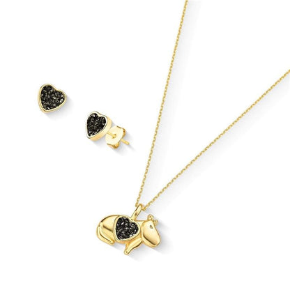 Conjunto Brilhato Pedras Naturais Brasileiras — Folheado a Ouro