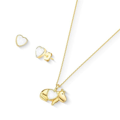 Conjunto Brilhato Pedras Naturais Brasileiras — Folheado a Ouro