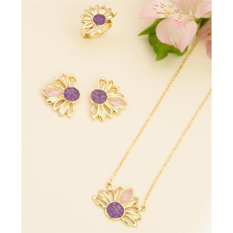 CONJUNTO FOLHEADO A OURO