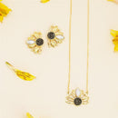 CONJUNTO FOLHEADO A OURO