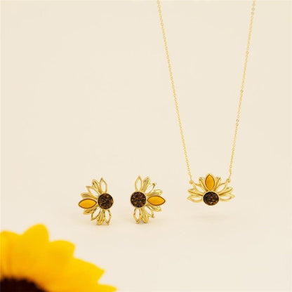 Conjunto Brilhato Pedras Naturais Brasileiras — Folheado a Ouro