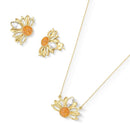 CONJUNTO FOLHEADO A OURO